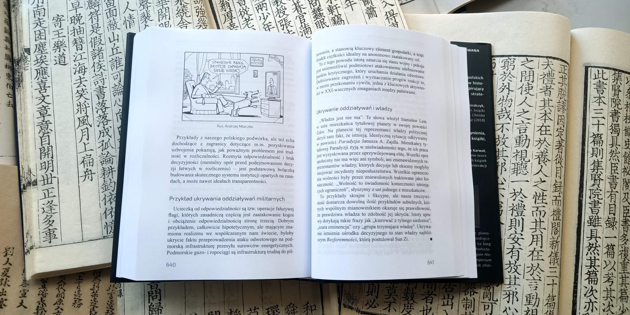 Sztuka wojny, Chiny, Sztuka wojny, historia Chin, historia Państwa środka, traktat militarny, dowodzenie, zarządzanie, Sun Zi, Sun Tzu, podręcznik skutecznego działania, najlepszy przekład, Piotr Plebaniak, strony 640-641, ukrywanie oddziaływań. | Zdjęcie artystyczne środka